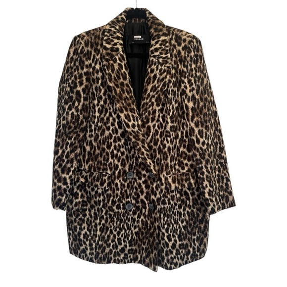 Zara Leopard Print Blazer Coat - Picture 3 of 9